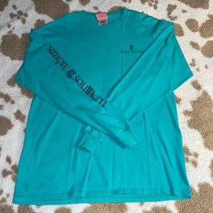 Blue, simply southern be the reason someone smiles today, tee-shirt, size medium